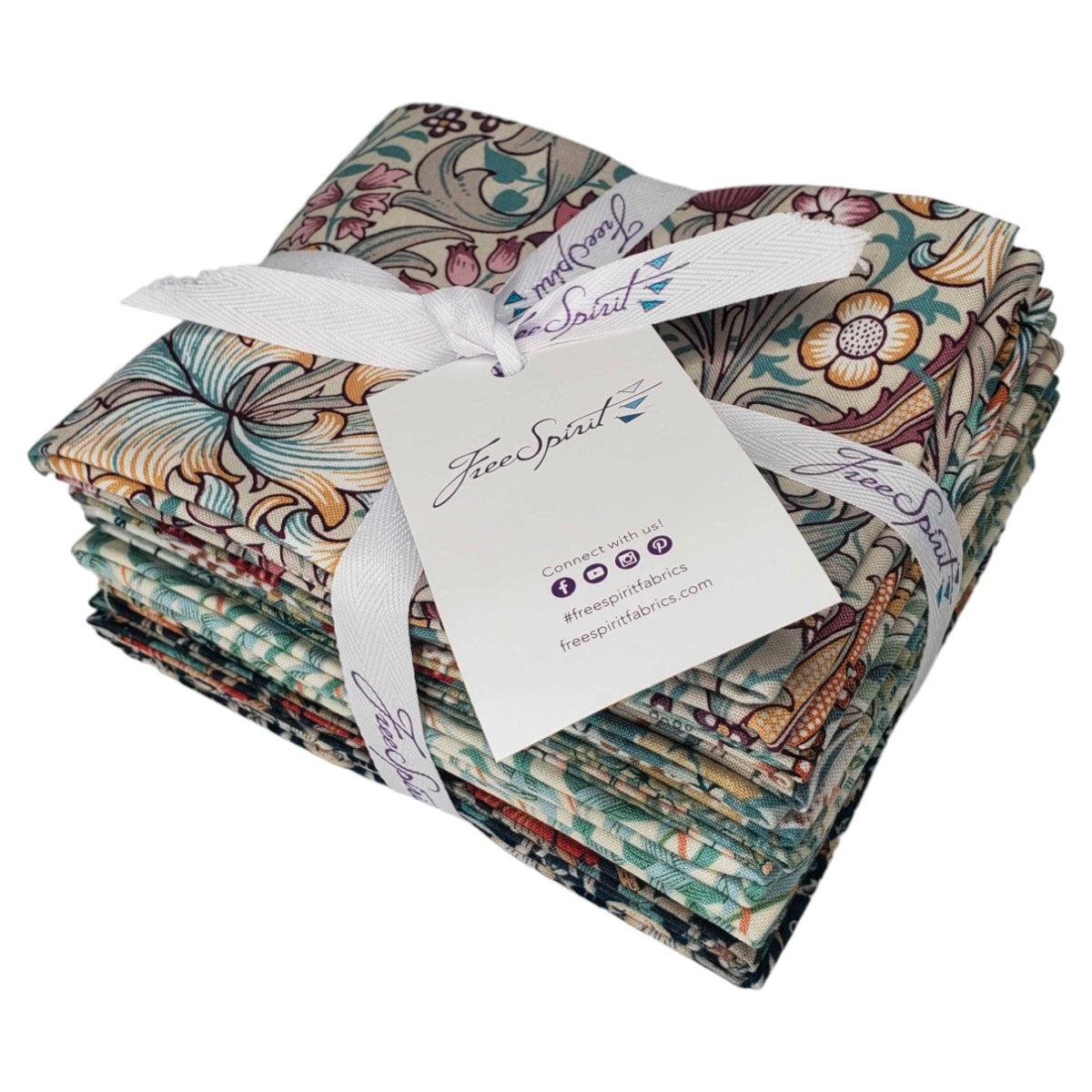 Morris & Co. Leafyboughs Fat Quarter Bundle-Free Spirit Fabrics-My Favorite Quilt Store