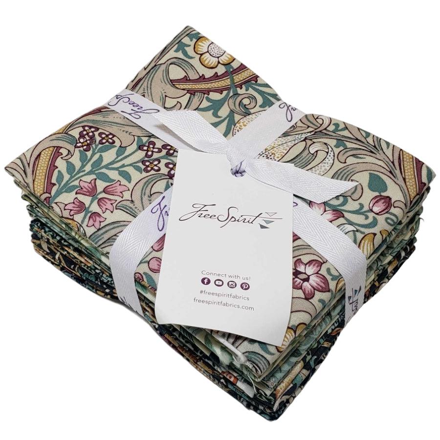Morris & Co. Leafyboughs Fat Quarter Bundle-Free Spirit Fabrics-My Favorite Quilt Store
