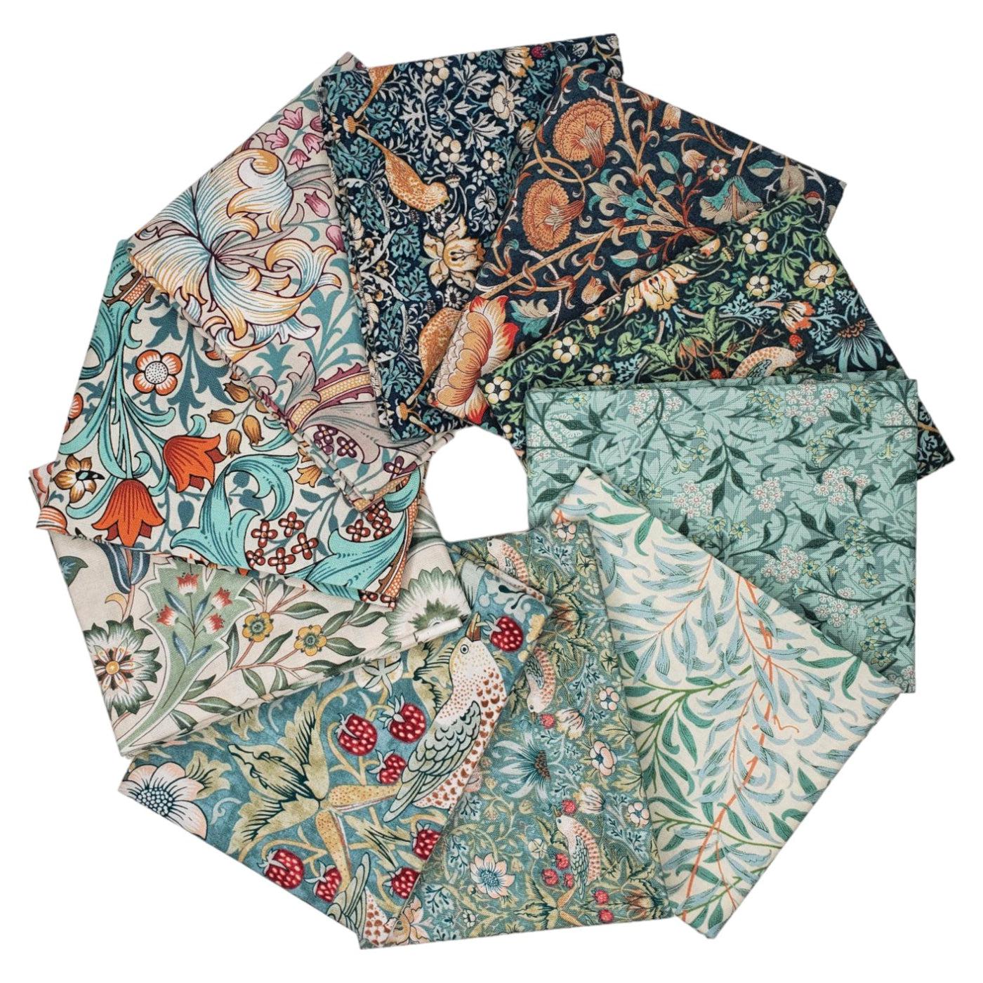 Morris & Co. Leafyboughs Fat Quarter Bundle-Free Spirit Fabrics-My Favorite Quilt Store