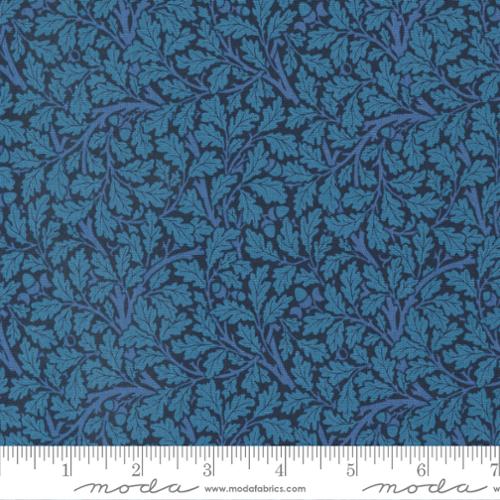 Morris Meadow Kelmscott Blue Acorn Blenders Leaf Fabric-Moda Fabrics-My Favorite Quilt Store