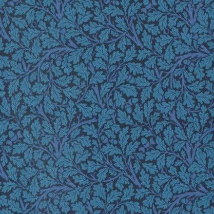 Morris Meadow Kelmscott Blue Acorn Blenders Leaf Fabric