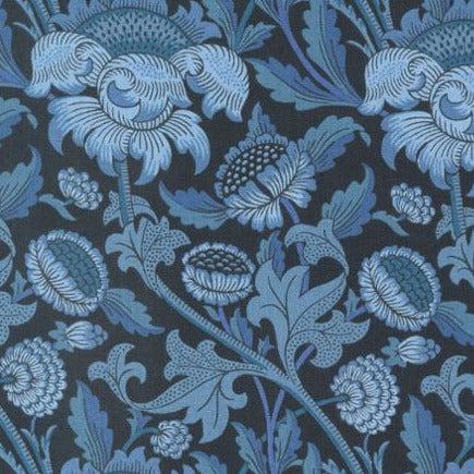 Morris Meadow Kelmscott Blue Wey Floral Fabric-Moda Fabrics-My Favorite Quilt Store