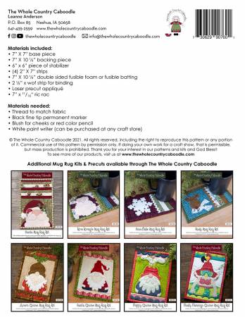 Mr. McChilly Mug Rug Kit-The Whole Country Caboodle-My Favorite Quilt Store