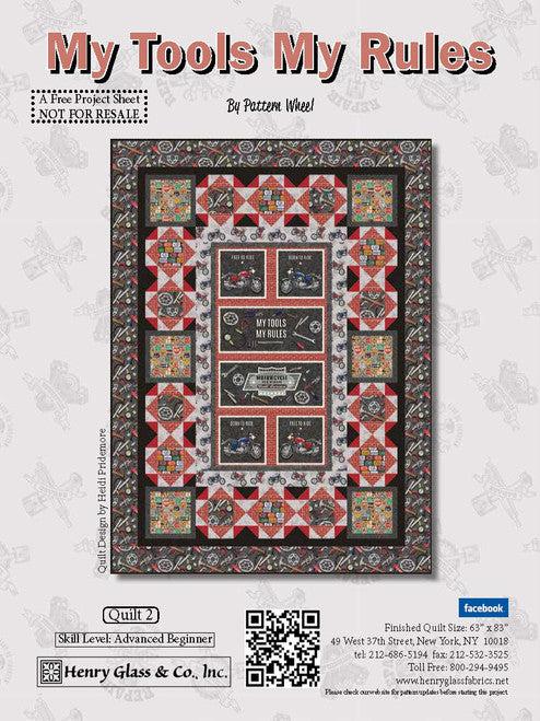 My Tools My Rules Patchwork Quilt Pattern - Free Digital Download-Henry Glass Fabrics-My Favorite Quilt Store