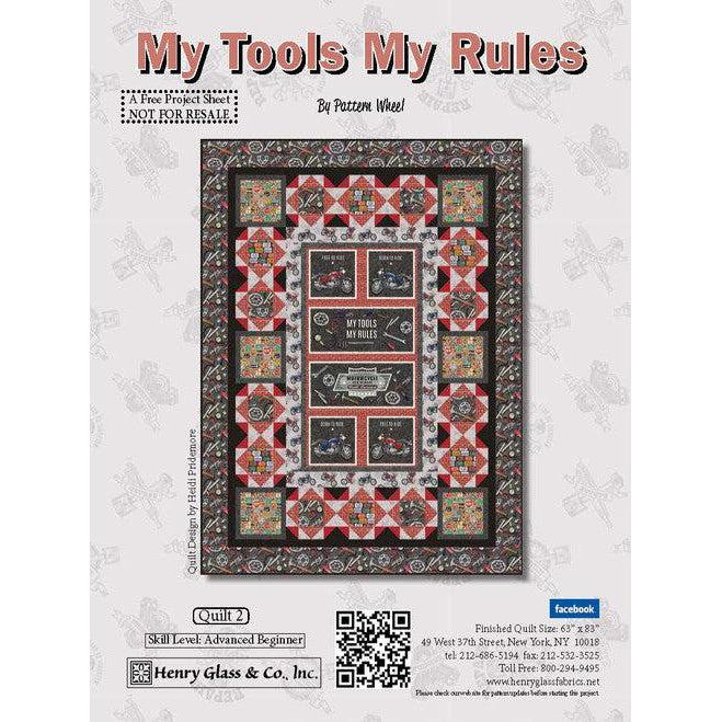 My Tools My Rules Patchwork Quilt Pattern - Free Digital Download-Henry Glass Fabrics-My Favorite Quilt Store