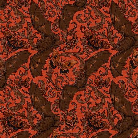 Mystic Moonlight Orange Bath & Moth Fabric