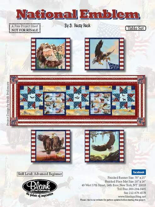 National Emblem Table Runner Pattern - Free Digital Download-Blank Quilting Corporation-My Favorite Quilt Store