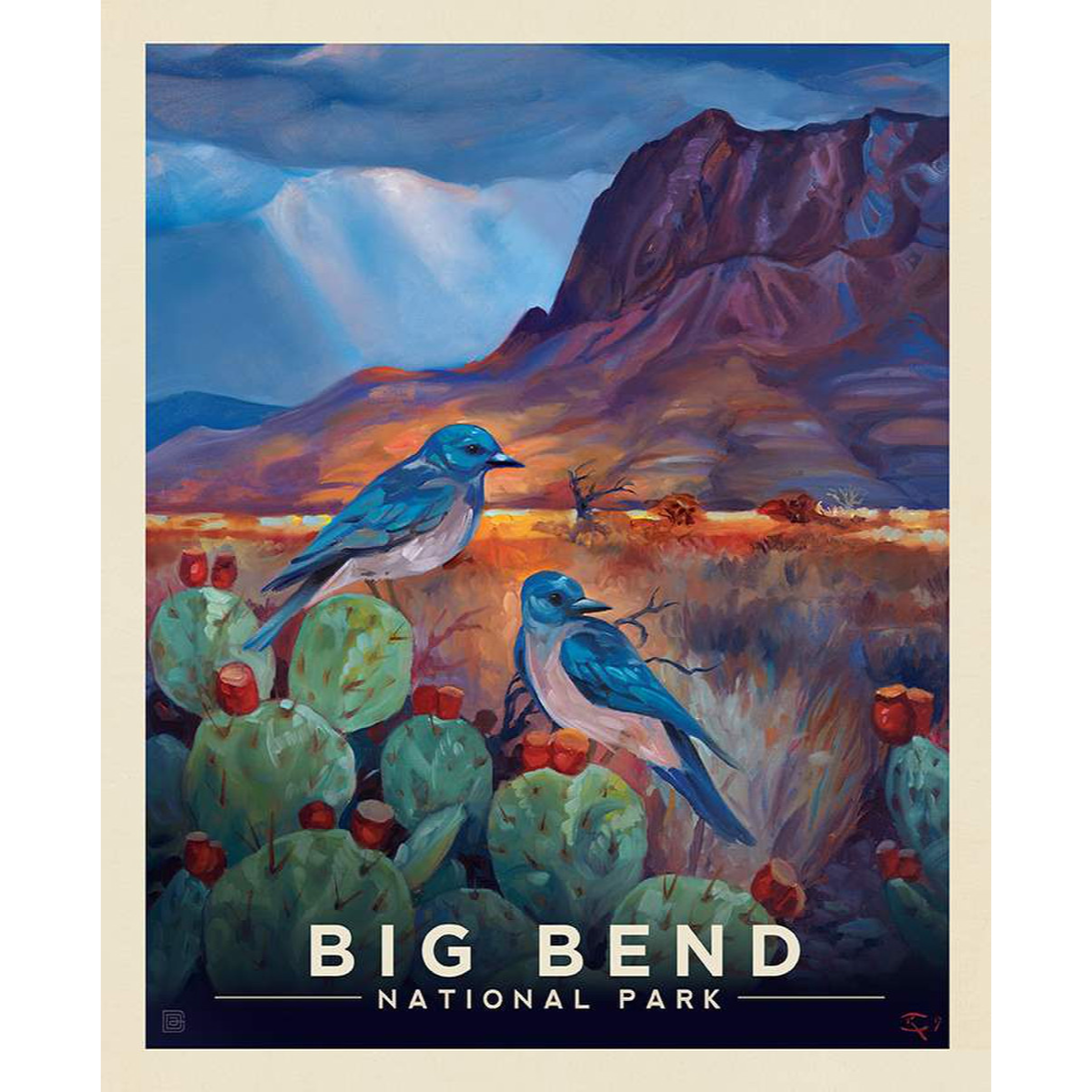 National Parks 2024 Big Bend Poster Panel 36"-Riley Blake Fabrics-My Favorite Quilt Store