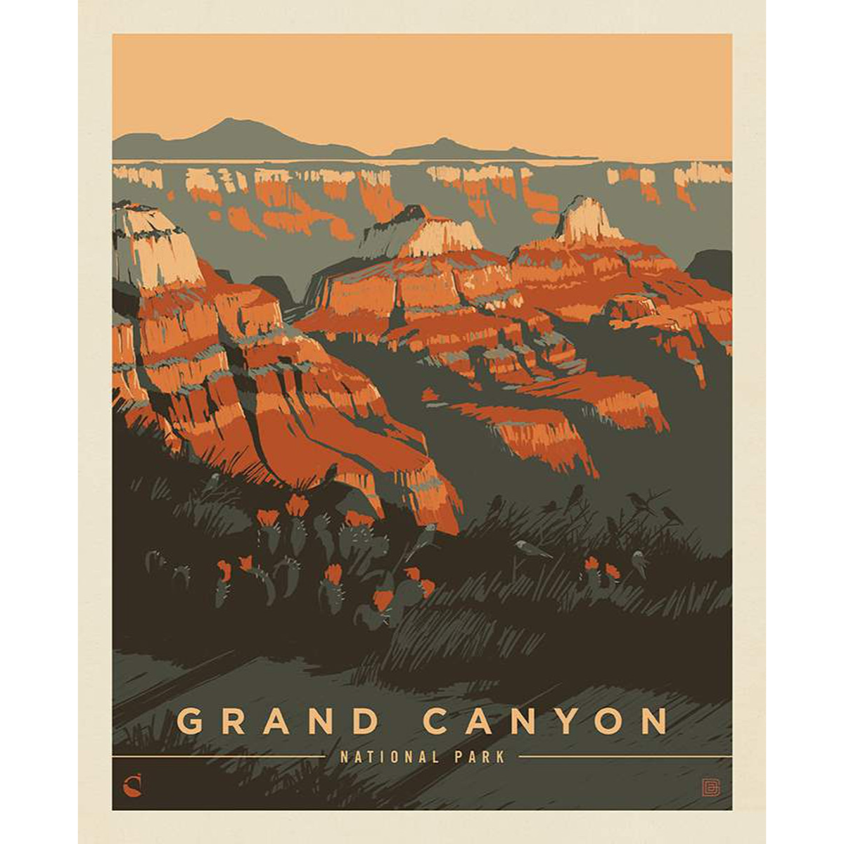 National Parks 2024 Grand Canyon Poster Panel 36"-Riley Blake Fabrics-My Favorite Quilt Store