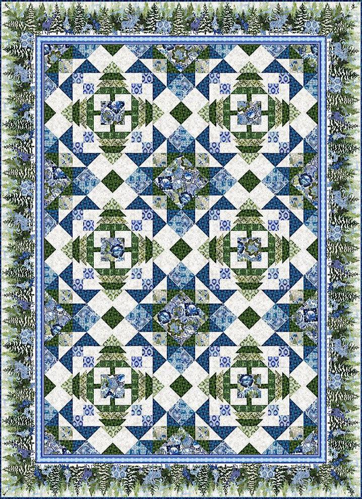 Natures Winter Blue and Green Quilt Kit-In The Beginning Fabrics-My Favorite Quilt Store