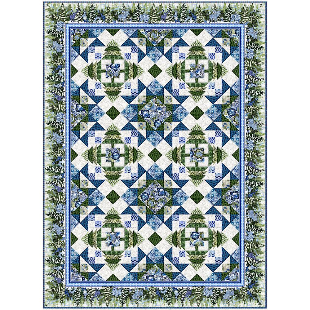 Natures Winter Blue and Green Quilt Kit-In The Beginning Fabrics-My Favorite Quilt Store