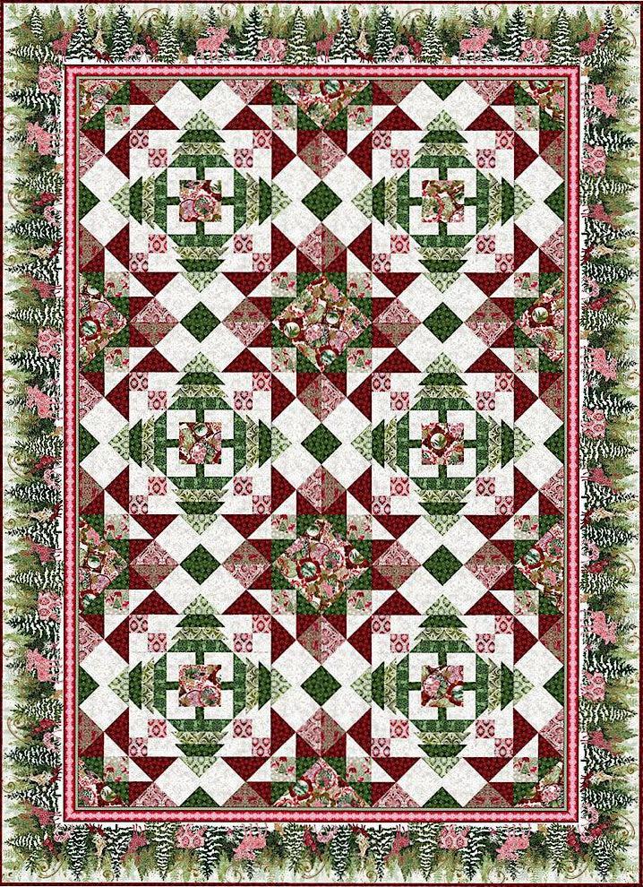 Natures Winter Red and Green Quilt Kit-In The Beginning Fabrics-My Favorite Quilt Store