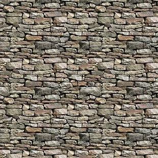 Naturescapes Little Rascals Grey Rock Wall Fabric