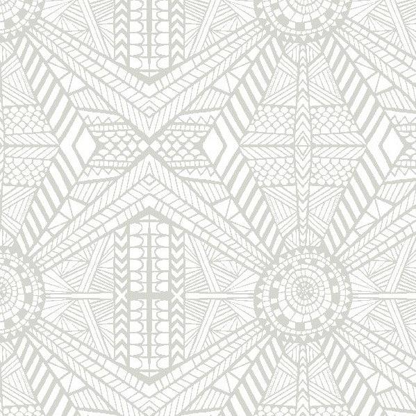 Night and Day Diamond Grids White on White Fabric