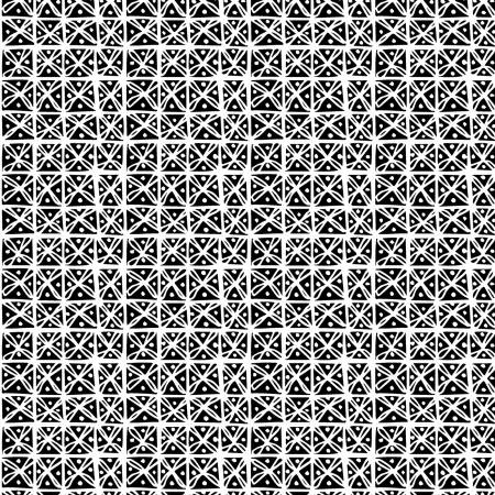 Night and Day Grids Black Fabric