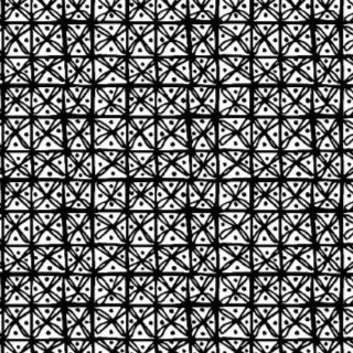 Night and Day Grids Black and White Fabric