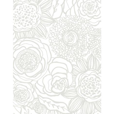 Night and Day Large Floral White on White Fabric-Wilmington Prints-My Favorite Quilt Store
