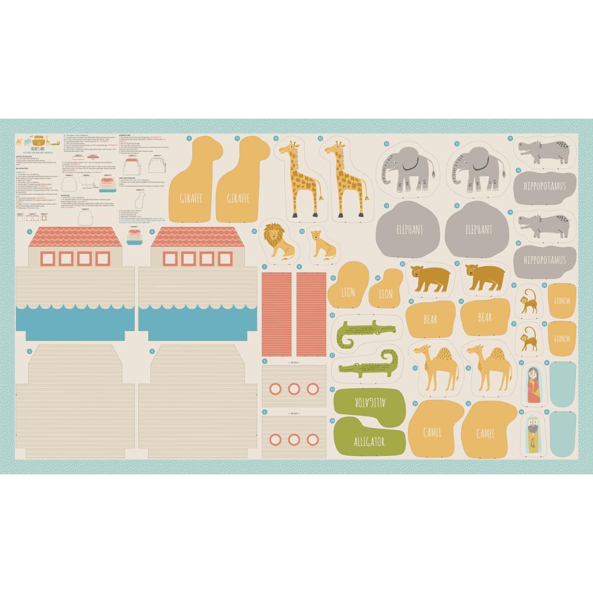 Noah's Ark Cloud Cut and Sew 36"x60" Panel-Moda Fabrics-My Favorite Quilt Store