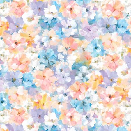 Notting Hill Multi Faded Floral Fabric-Michael Miller Fabrics-My Favorite Quilt Store