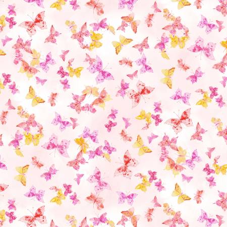 Notting Hill Pink Butterfly Oasis Fabric