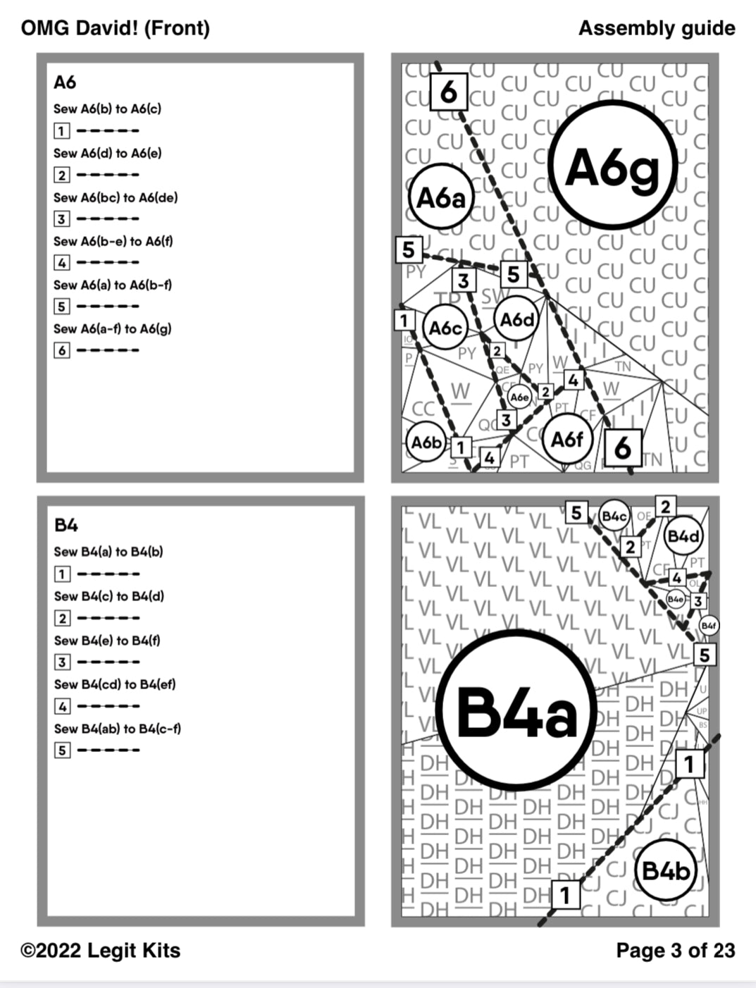 OMG David 360 Degree Pattern-Legit Kits-My Favorite Quilt Store