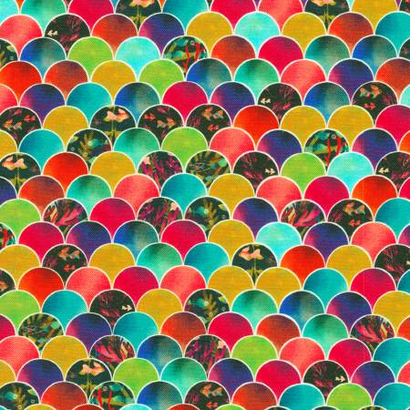 Oceanica Multi Scallop Fabric-Robert Kaufman-My Favorite Quilt Store