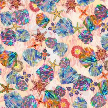 Oceanica Sand Shells Fabric-Robert Kaufman-My Favorite Quilt Store