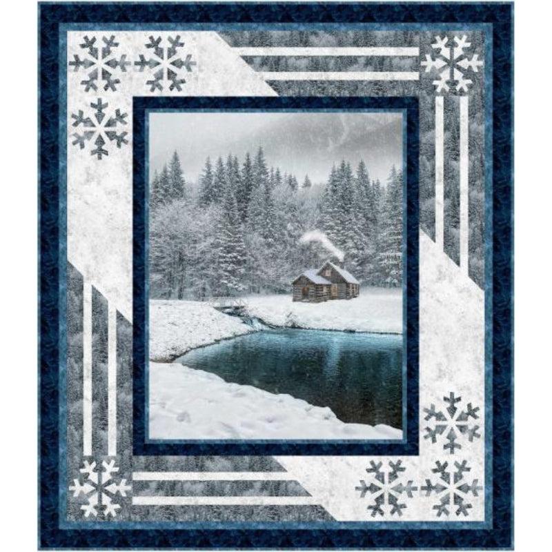 Off The Grid Winter Magic Quilt Kit-Hoffman Fabrics-My Favorite Quilt Store