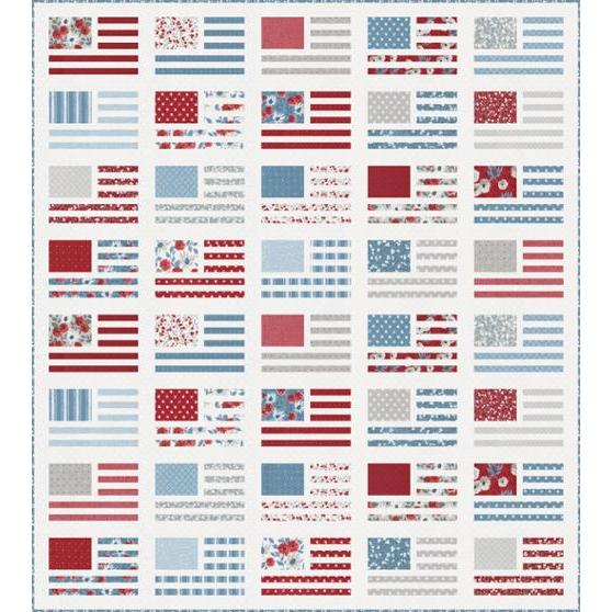 Old Glory Miss Americana Quilt Kit