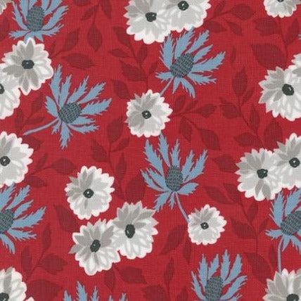 Old Glory Red Liberty Florals Fabric