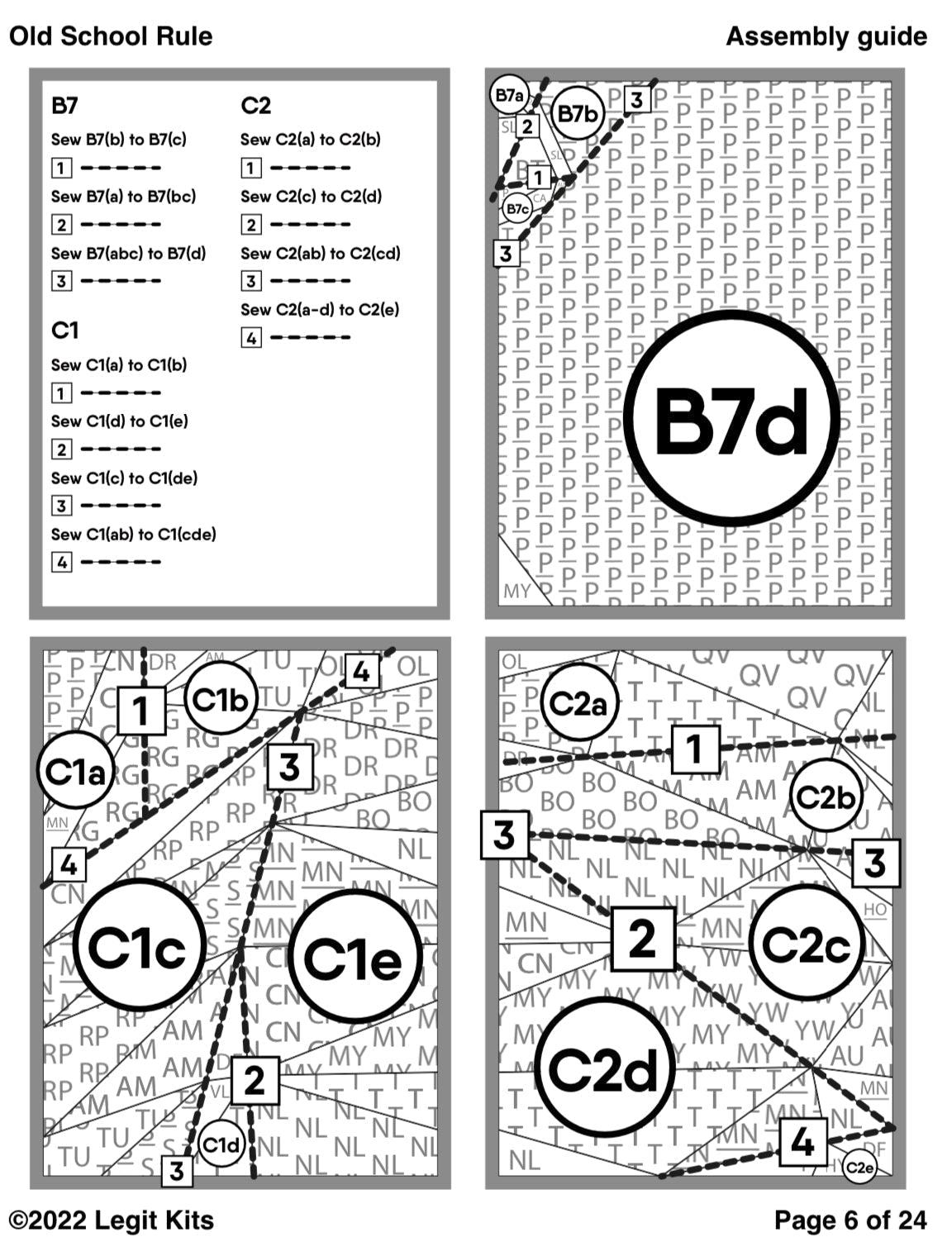 Old School Rule Pattern-Legit Kits-My Favorite Quilt Store