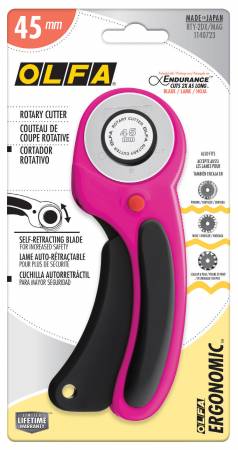 Olfa 45mm Ergonomic Magenta Rotary Cutter-Olfa-My Favorite Quilt Store