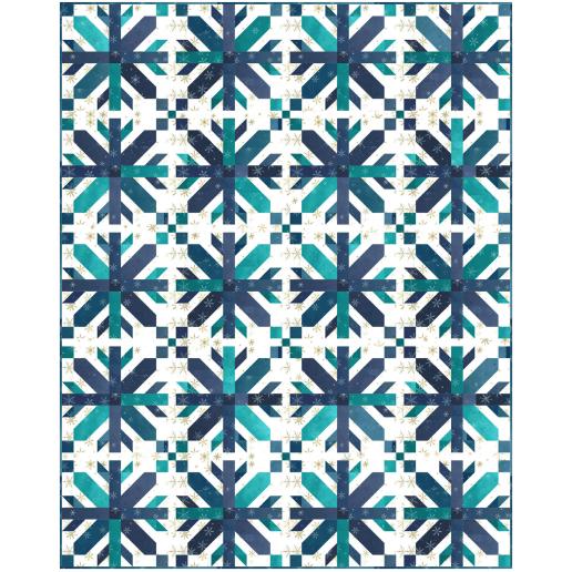 Ombre Flurries Ombre Snowflake Flurries Quilt Kit-Moda Fabrics-My Favorite Quilt Store