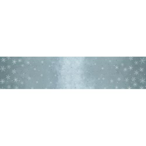 Ombre Flurries Platinum Metallic Snowflakes Fabric