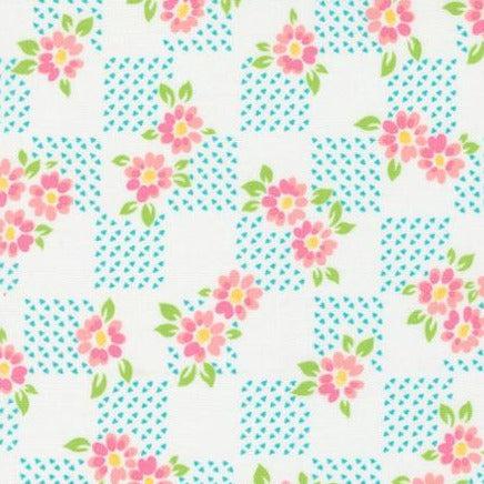 On The Bright Side Sugar Plaid Patch Fabric