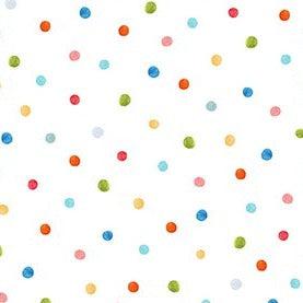 On The Go White Dots Fabric