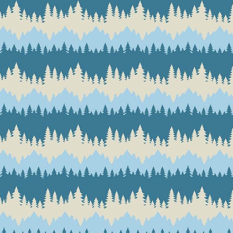 Only You Cadet Tree Stripe Fabric