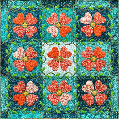 Orange Blossom Batik Quilt Kit