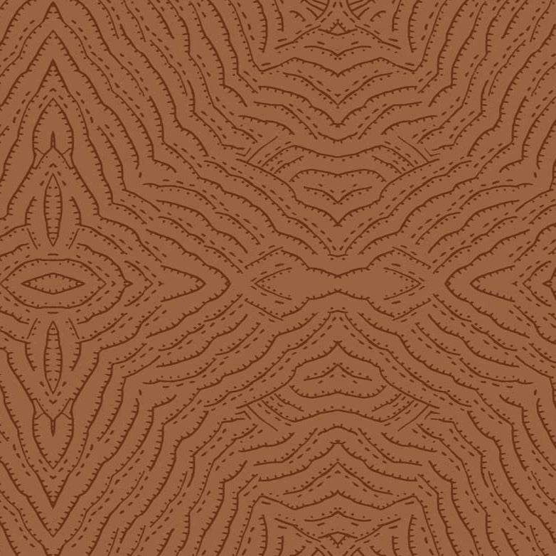 Origins Brown Geo Diamond Linework Fabric-P & B Textiles-My Favorite Quilt Store