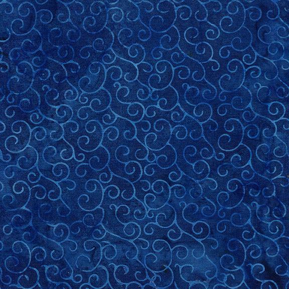 Ornate Gems Blueberry Swirl Batik Fabric-Island Batik-My Favorite Quilt Store