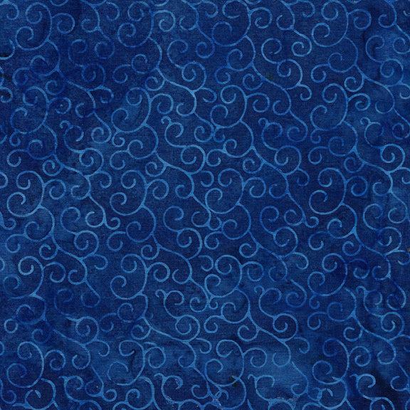 Ornate Gems Blueberry Swirl Batik Fabric