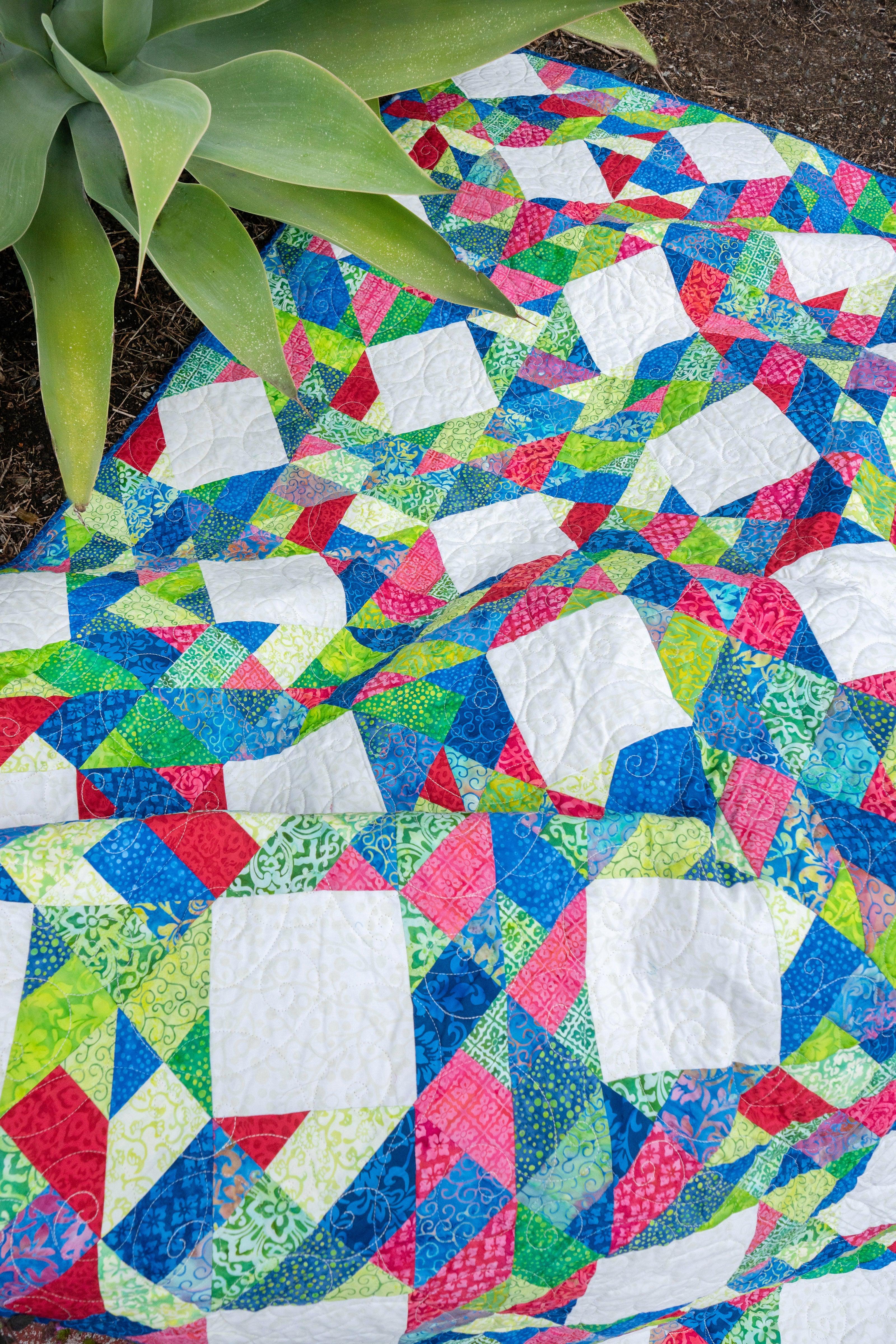 Ornate Gems Waffles Quilt Kit-Island Batik-My Favorite Quilt Store