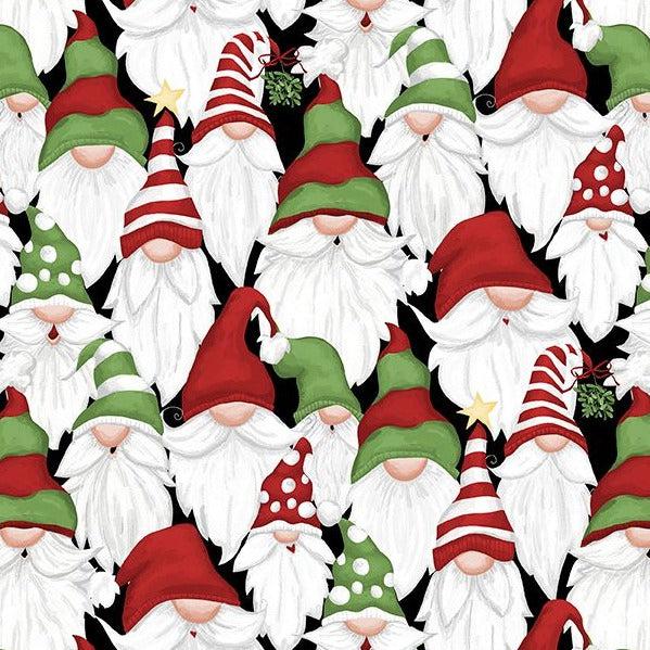 Our Gnome To Yours Multi Packed Gnomes Fabric-Wilmington Prints-My Favorite Quilt Store