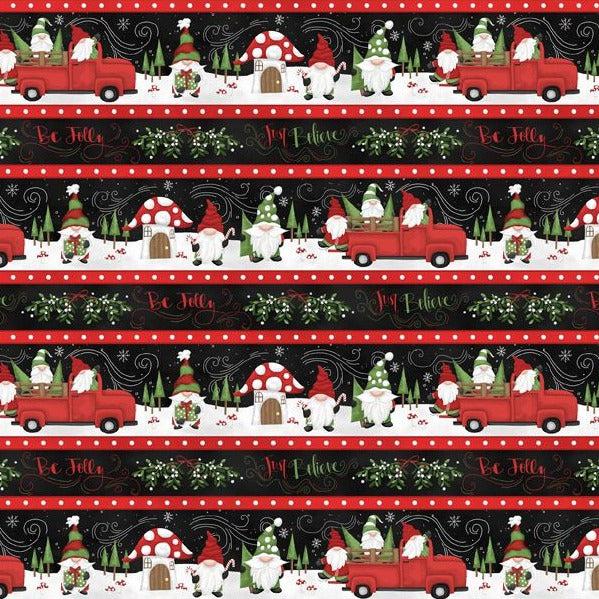 Our Gnome To Yours Multi Repeating Stripe Fabric-Wilmington Prints-My Favorite Quilt Store