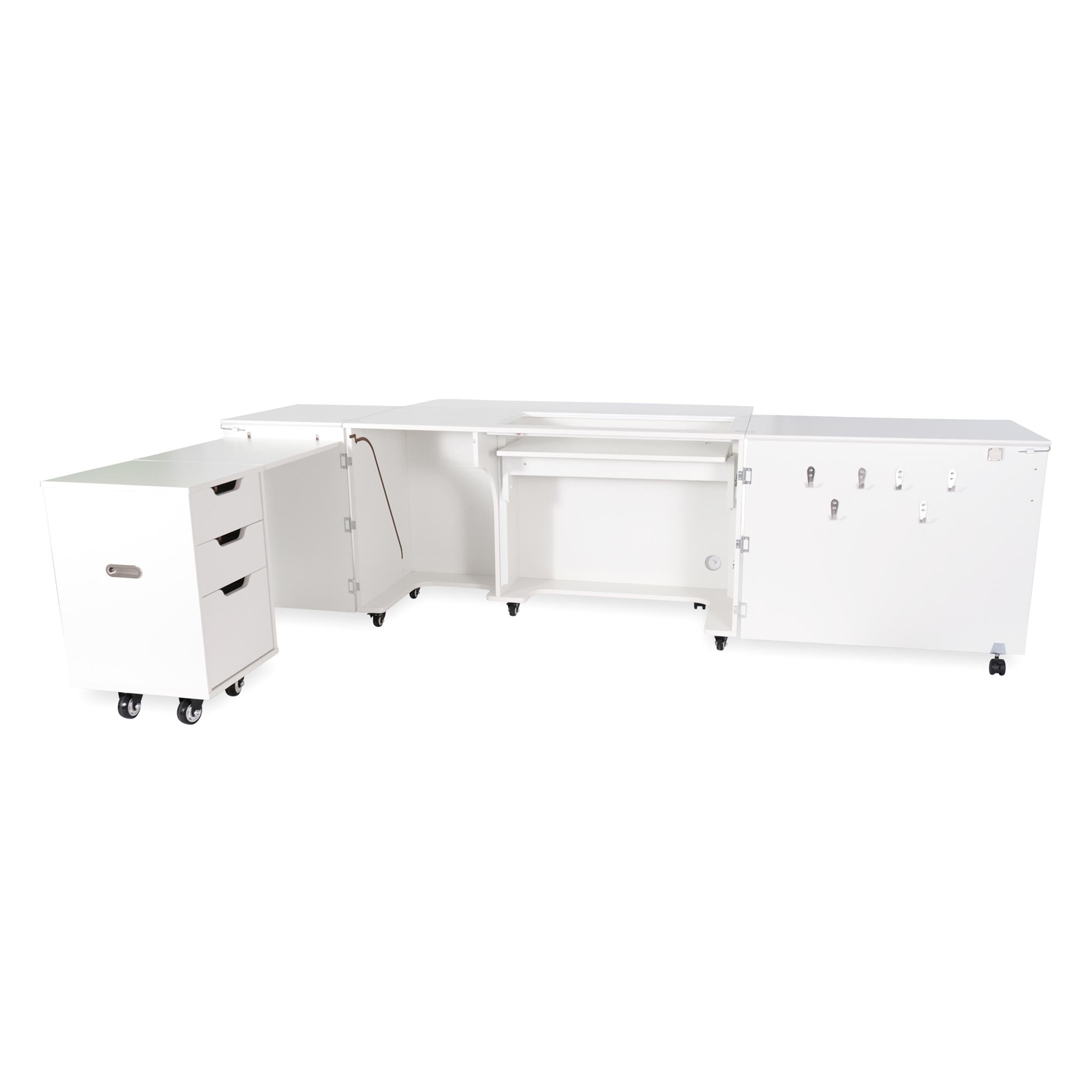 Outback Hydraulic XL Sewing Cabinet Ash White-Kangaroo Sewing Furniture-My Favorite Quilt Store