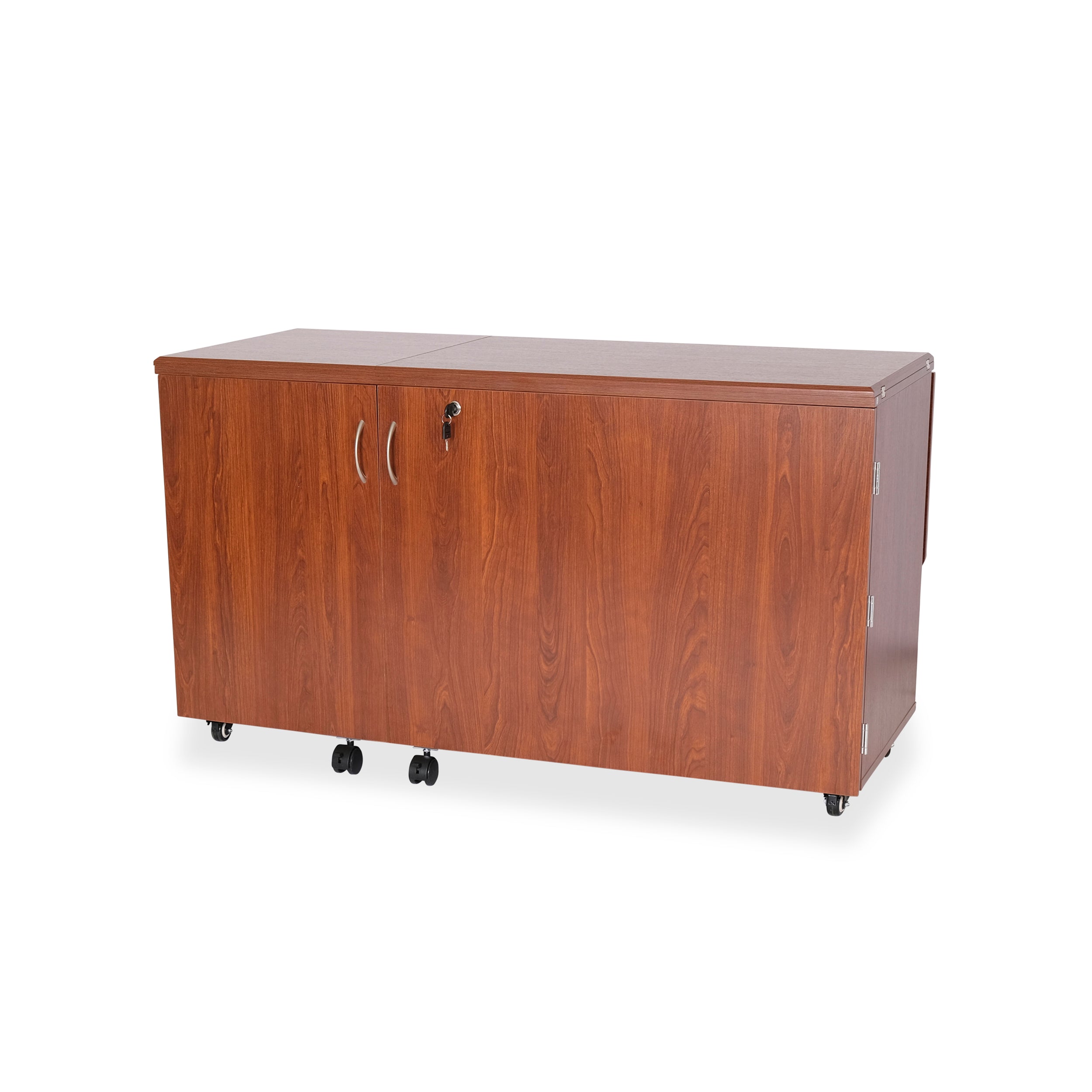 Outback Hydraulic XL Sewing Cabinet Teak-Kangaroo Sewing Furniture-My Favorite Quilt Store