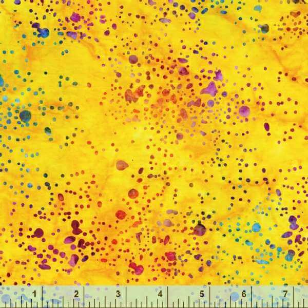 Paint Splatter 2.0 Acrylic Yellow Batik Fabric-Anthology Fabrics-My Favorite Quilt Store