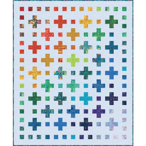 Painterly Petals Color Crossing Quilt Pattern - Free Pattern Download-Robert Kaufman-My Favorite Quilt Store