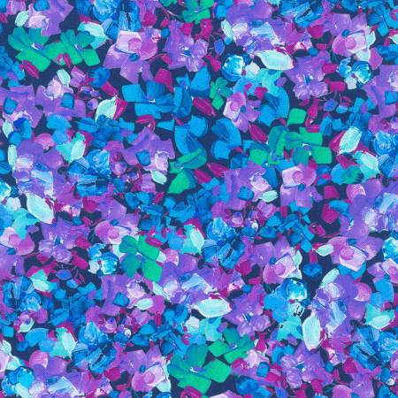 Painterly Petals Meadow Nature Petals Fabric