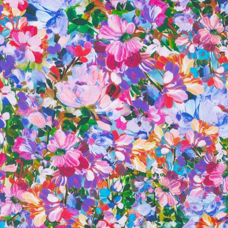 Painterly Petals Meadow Park Floral Fabric-Robert Kaufman-My Favorite Quilt Store